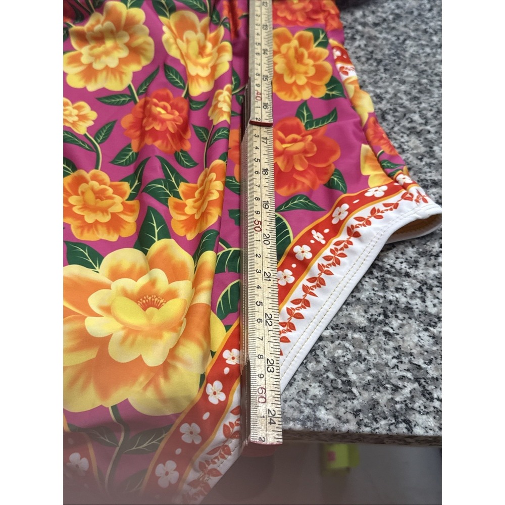Flawmaker Ruffled Floral Vibrant Colors One Piece Swimsuit No Size See Measure - Picture 12 of 12